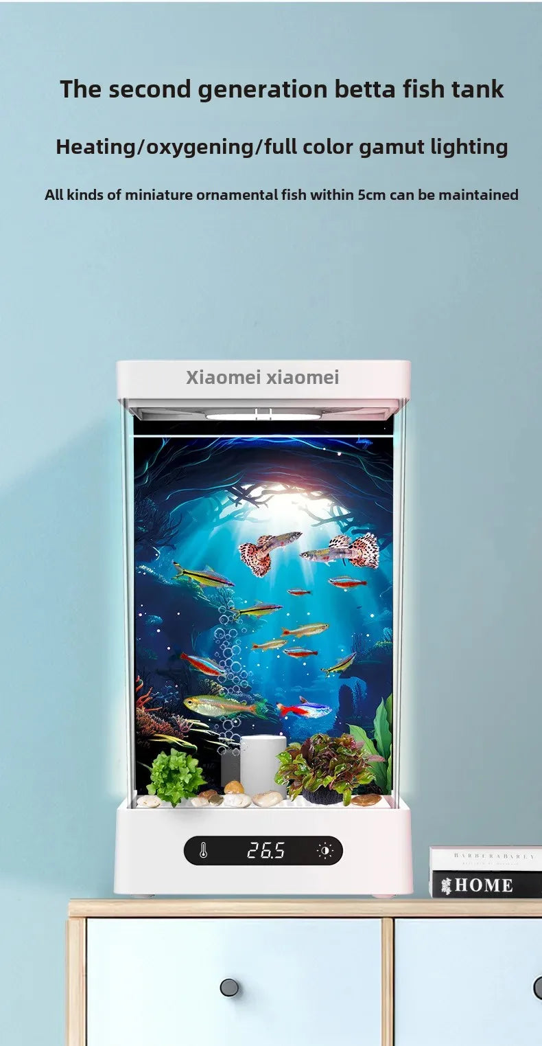 Aquarium de Bureau Compact 2L pour Poisson Betta