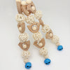 Natural Wood Parrot Swing with Chewing Toy for Small Birds