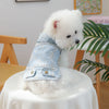 Charming Denim Jacket for Small Dogs with Playful Prints