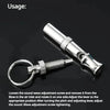 Adjustable Pitch Stainless Steel Dog Whistle with Keychain