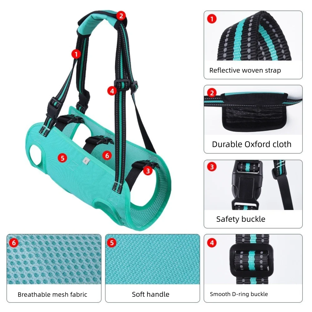 Dog Lift Harness with Handle for Mobility Support