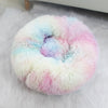 Cozy Plush Round Pet Bed with Detachable Washable Cover