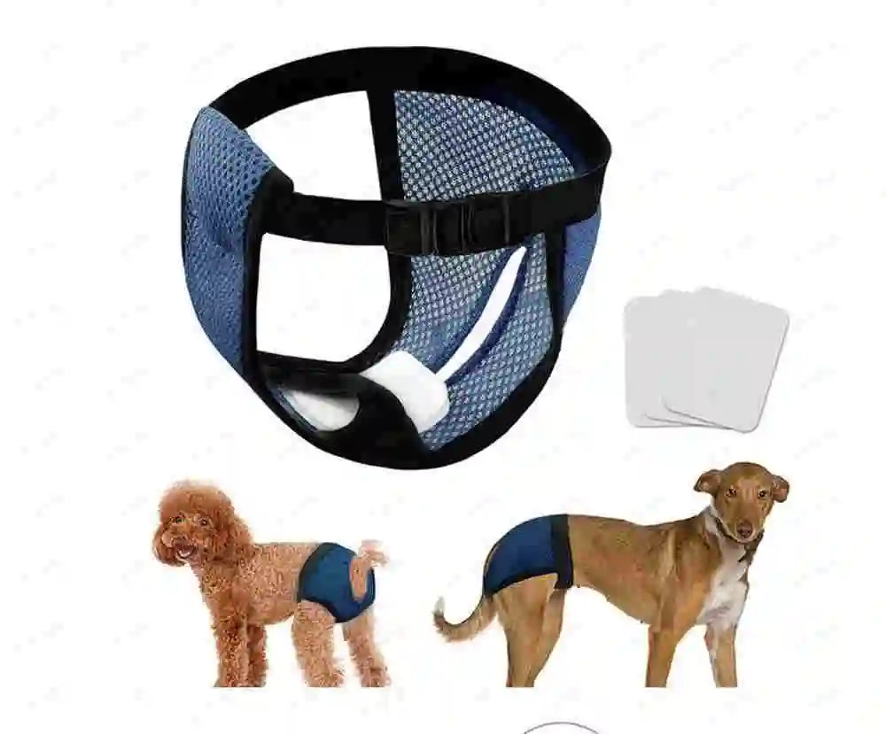 Reusable Washable Dog Diapers with Absorbent Pads for Female Dogs in Heat