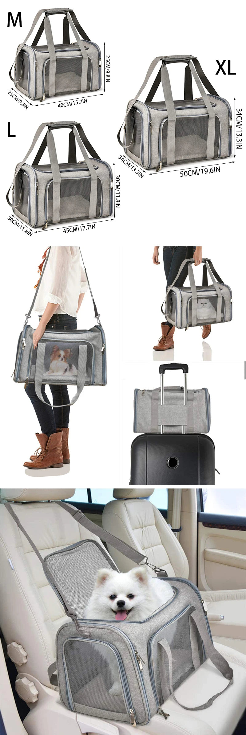 Soft-Sided Pet Carrier Backpack for Cats and Small Dogs