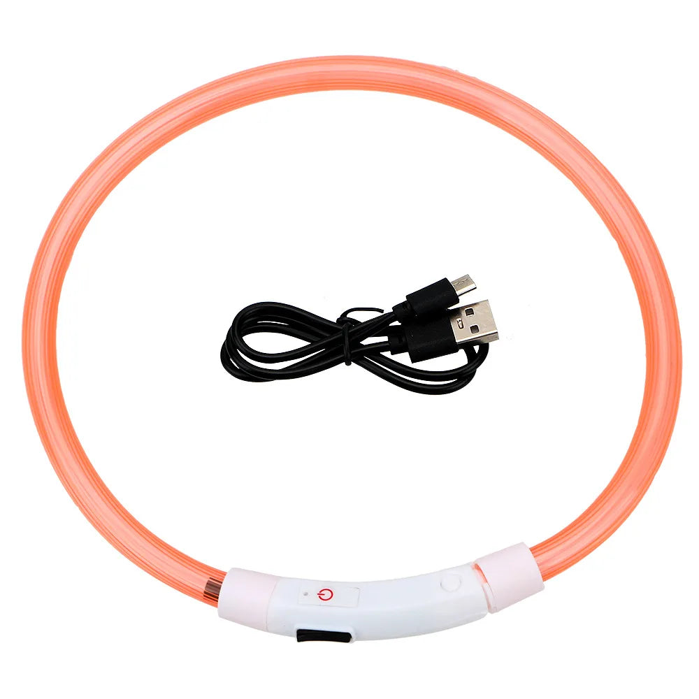 Rechargeable LED Dog Collar with USB Charging