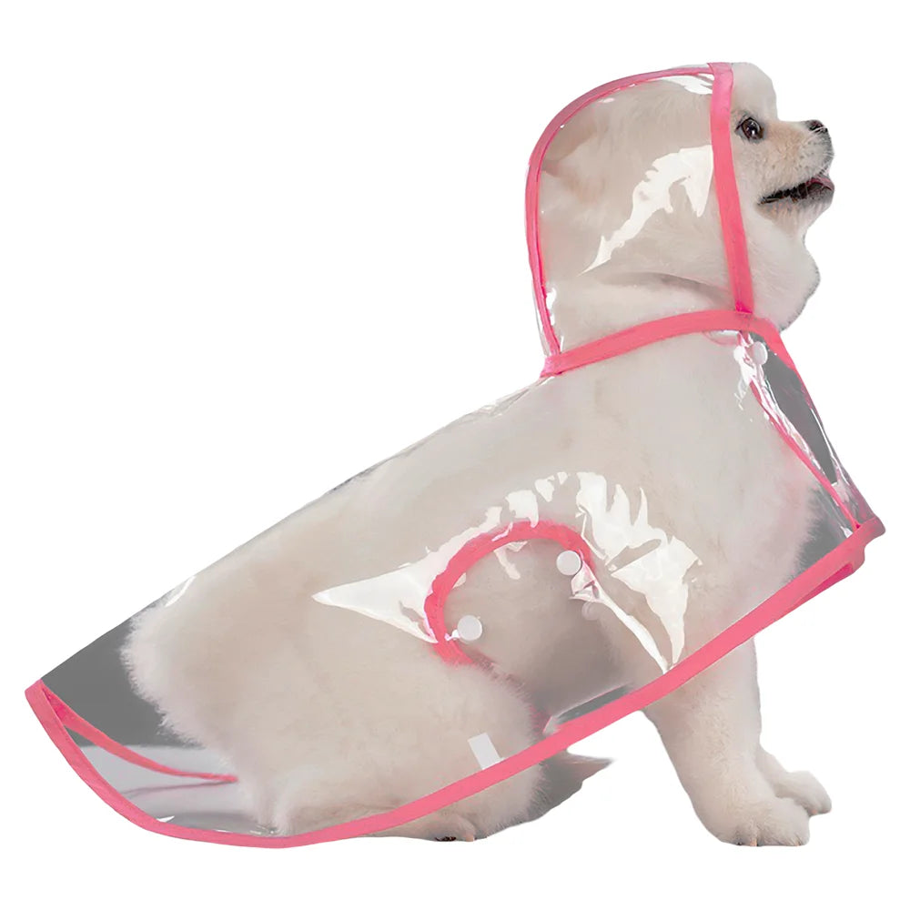 Transparent Waterproof Dog Raincoat for Medium to Large Dogs