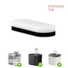 A white and black replacement filter for a cat water fountain, measuring 9x3.5x2.5cm and weighing 3.1g.