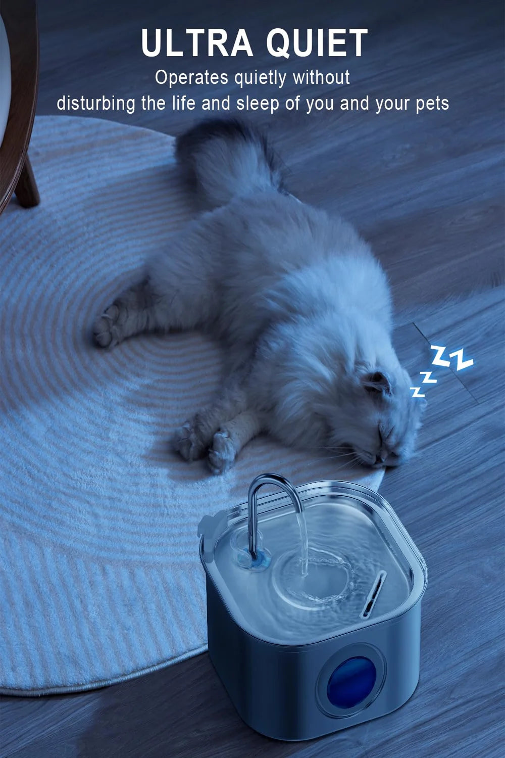 Stainless Steel Automatic Pet Water Fountain with Visual Window