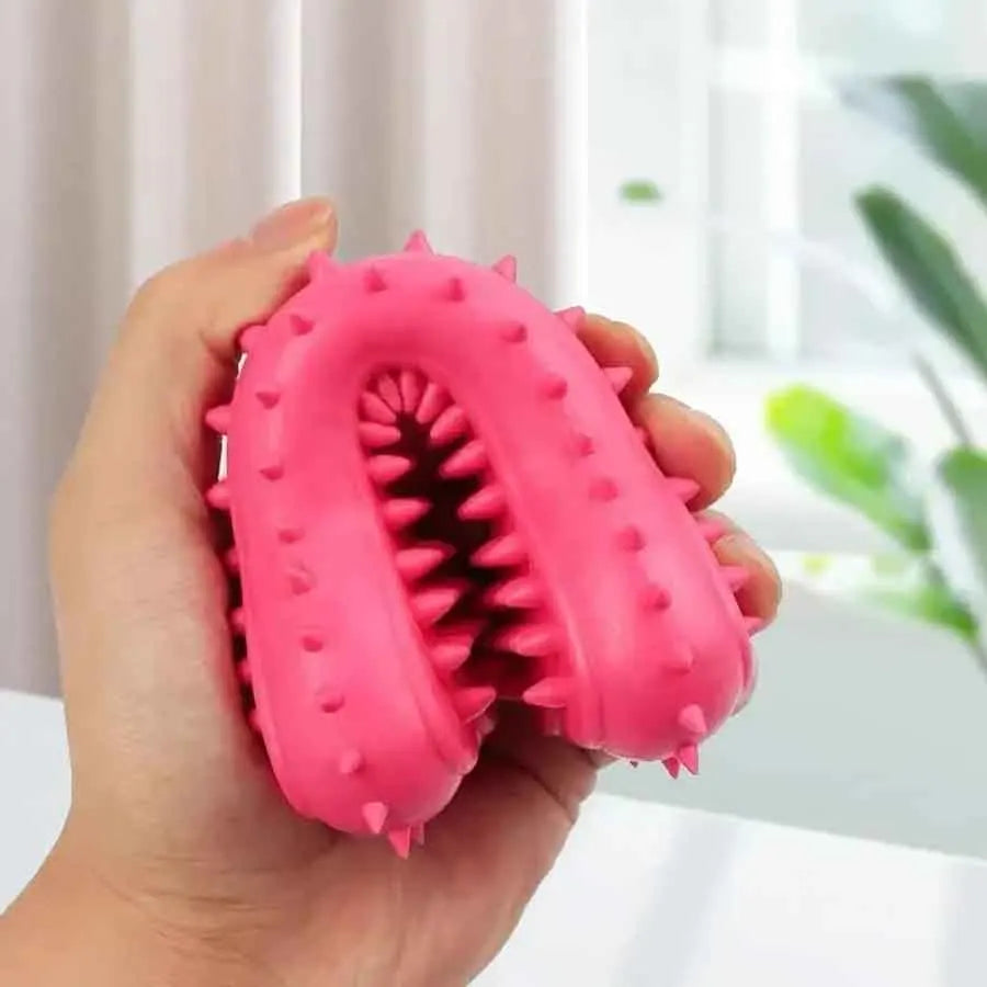 Bone-Shaped Soft Rubber Chew Toy for Small Dogs