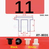 Black and white silicone rubber hole plugs shown with technical drawings and product variations