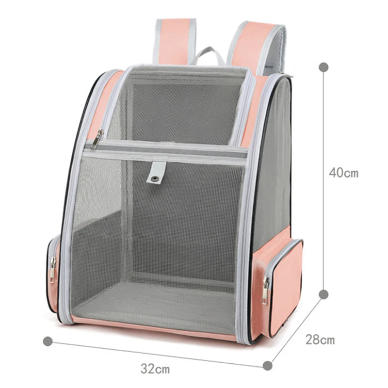 حقيبة ظهر لحمل القطط والكلاب الصغيرة - تهوية للسفر