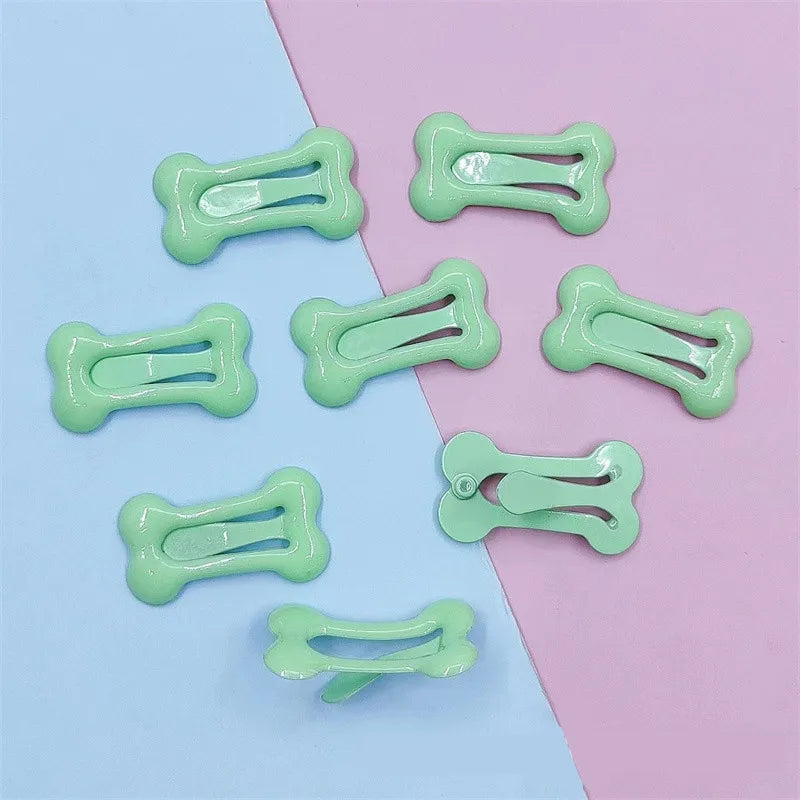Bone-Shaped Pet Hair Clips for Dogs and Cats