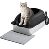 Stainless Steel Cat Litter Box with Lid, High-Sided, Extra Large
