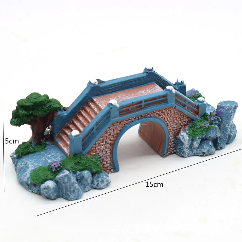 Artificial Bridge Aquarium Decor - Resin Landscape Ornament