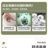Ceramic Pet Bowl with Wood Stand – Elegant Bow Knot Design