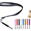 Adjustable ultrasonic dog whistle with various colored tips for pet training