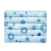 Light blue silicone pet mat with a winter snowflake pattern for dogs and cats