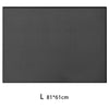 A rectangular gray silicone pet feeding mat with a non-slip surface.