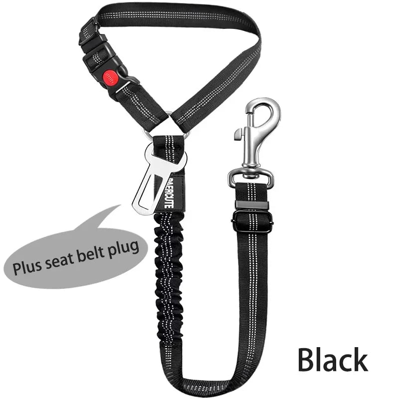 Two-in-One Pet Harness and Car Safety Belt with Reflective Leash
