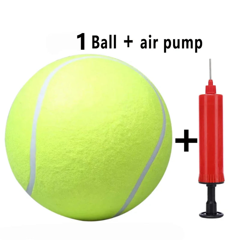 Giant 24cm Inflatable Tennis Ball Dog Toy with Pump