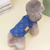 Denim Dog Harness Dress with D-Ring for Small and Medium Breeds