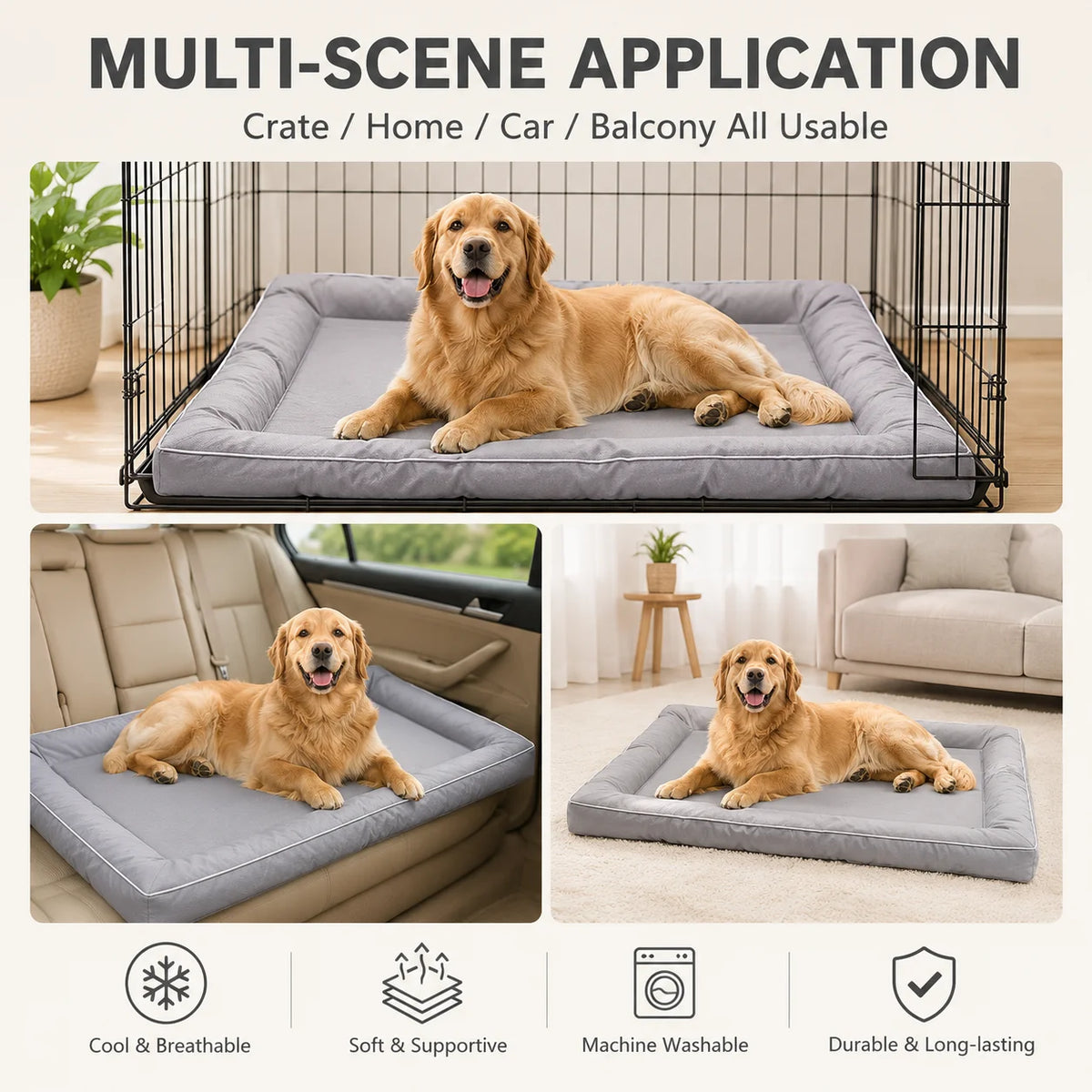 Durable Waterproof Dog Mat with Non-Slip Base