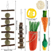 Natural Wood Chewing Toy Set for Small Pets