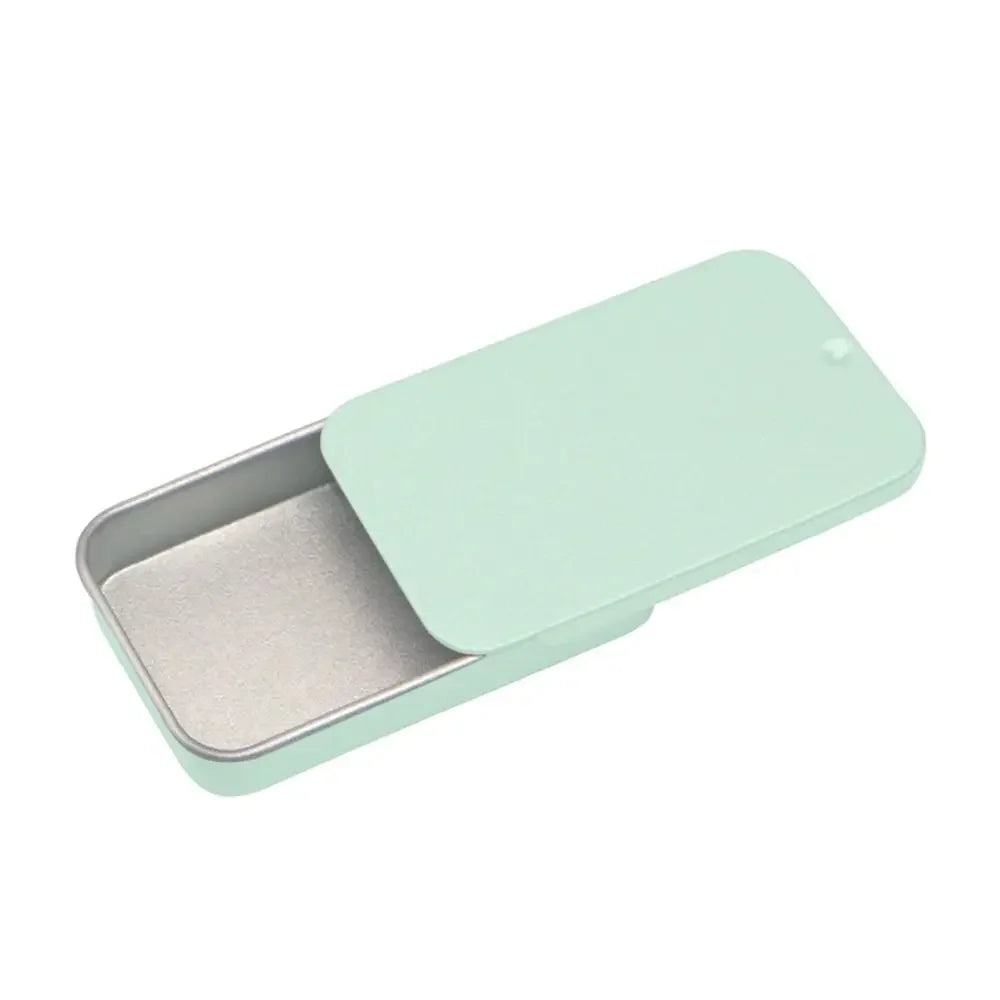 Compact Sliding Tin Box for Pills, Candy, and Small Essentials
