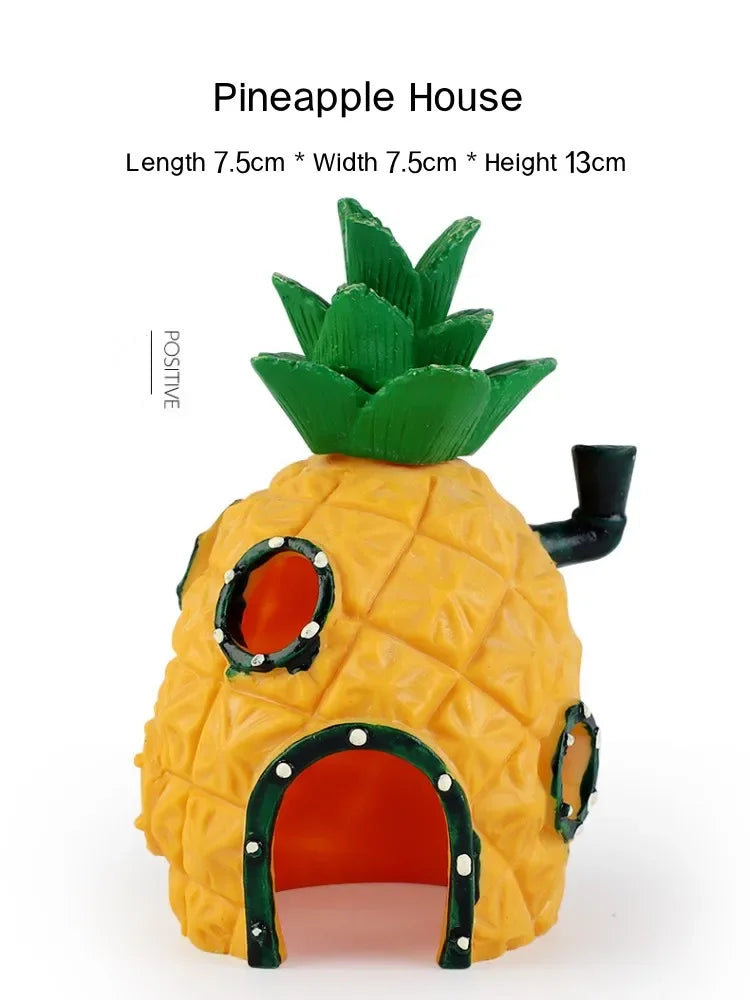 Aquarium-Deko aus Harz: Ananas-Haus & Oktopus-Heim