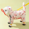 Small Dog Full-Body Raincoat with 4-Leg Coverage