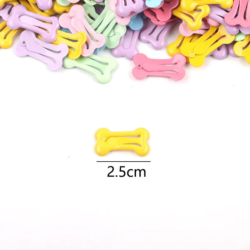 Bone-Shaped Pet Hair Clips for Dogs and Cats