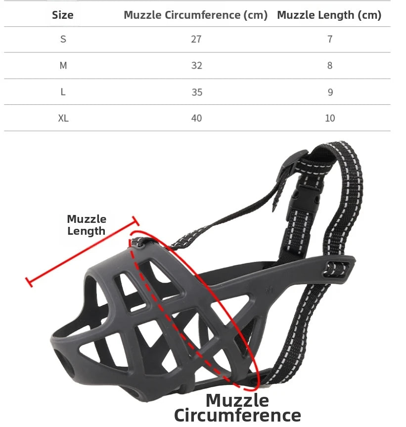 Breathable Basket Dog Muzzle with Adjustable Fit