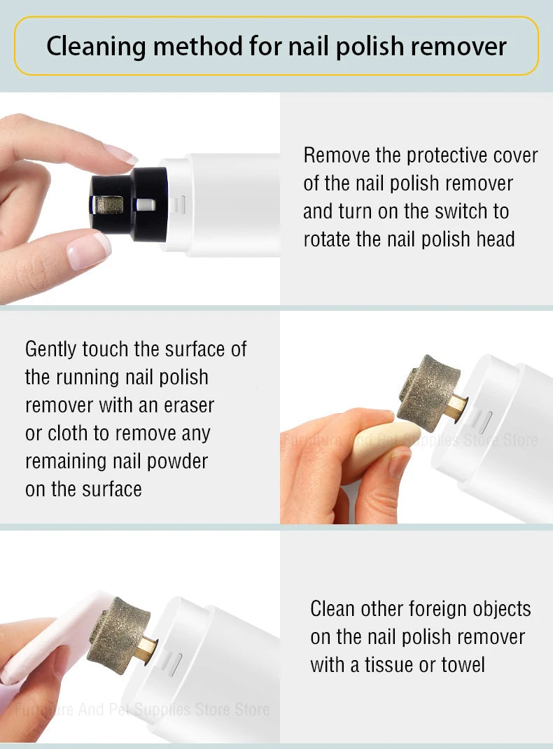Rechargeable Electric Pet Nail Grinder with LED Light