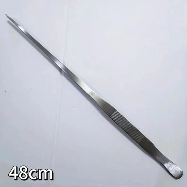 Stainless steel elbow aquarium plant tweezers with a 48cm length
