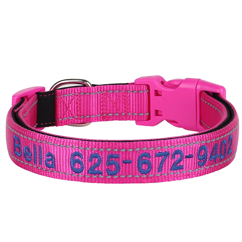 Personalisierte bestickte Nylon-Hundehalsband