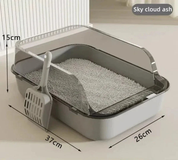 صندوق فضلات القط شبه المغلق Kitty Sandbox