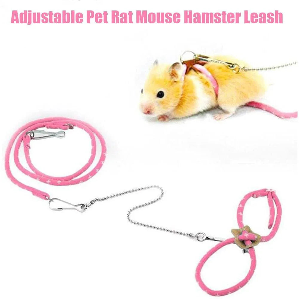 Adjustable Small Pet Harness with Anti-Bite Leash