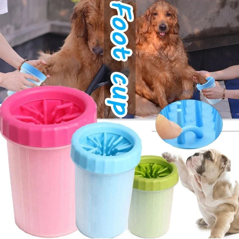 Pet Paw Cleaner Cup with Soft Bristles