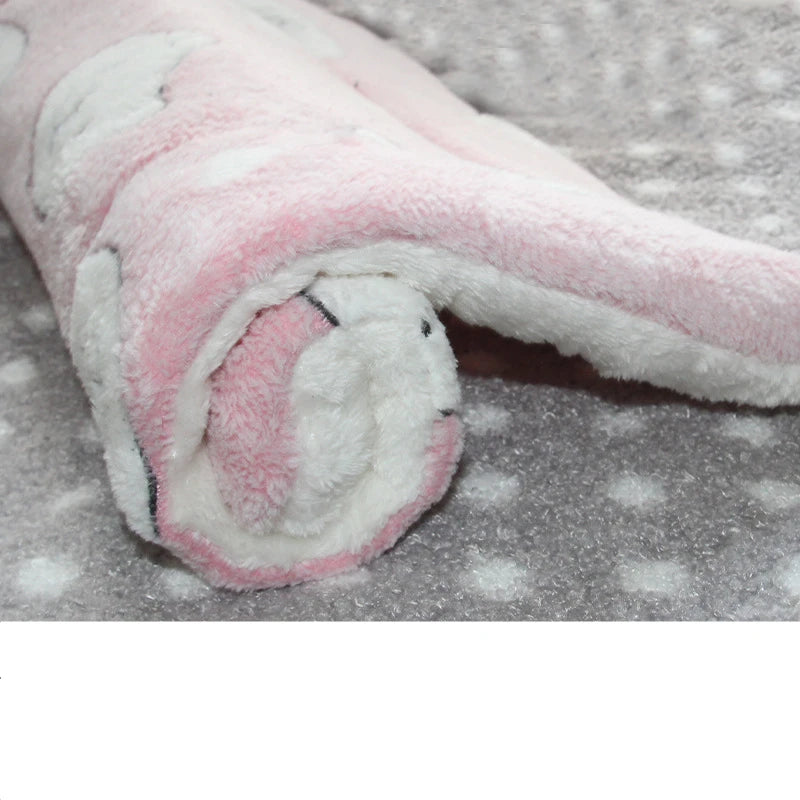 Cozy Flannel Pet Sleeping Mat for Dogs and Cats