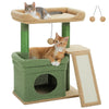 Compact Cat Tree Tower with Sisal Scratching Posts and Cozy Perches