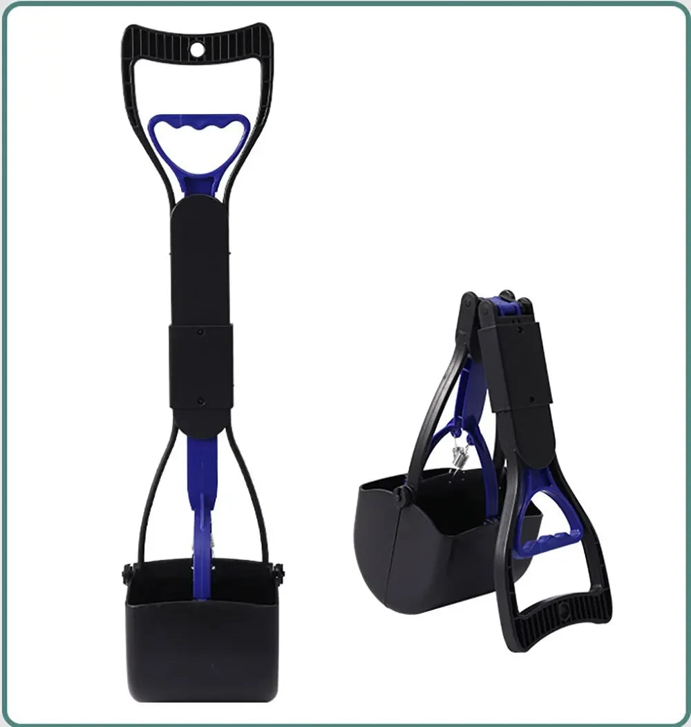 Long-Handle Dog Poop Scooper with Jaw Picker