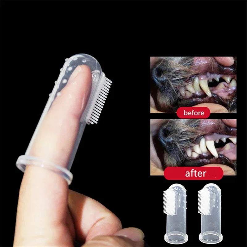Soft Silicone Finger Toothbrush for Dogs and Cats