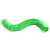 A bright green flexible plastic tube or tunnel for small pets.