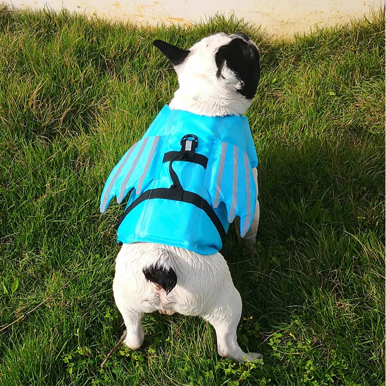 Adjustable Dog Life Jacket with Rescue Handle and High Buoyancy