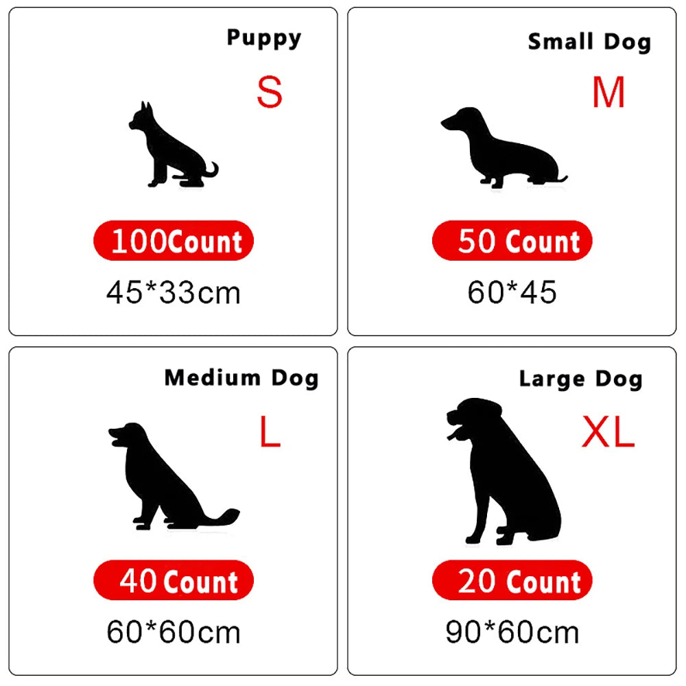 Leak-Proof Dog Pee Pads with Quick-Dry Absorbent Core