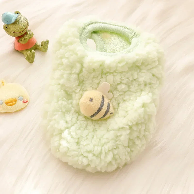 سترة شتوية مخملية للأرنب والحيوانات الأليفة الصغيرة