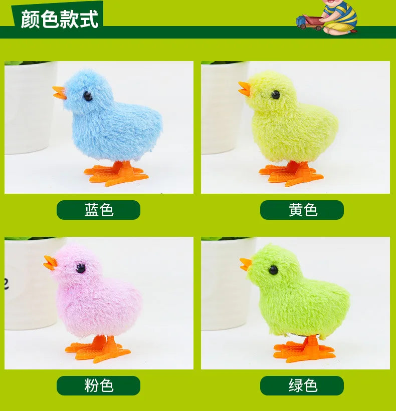 Wind Up Plush Chick Cat Toy - Interactive Cartoon Toy