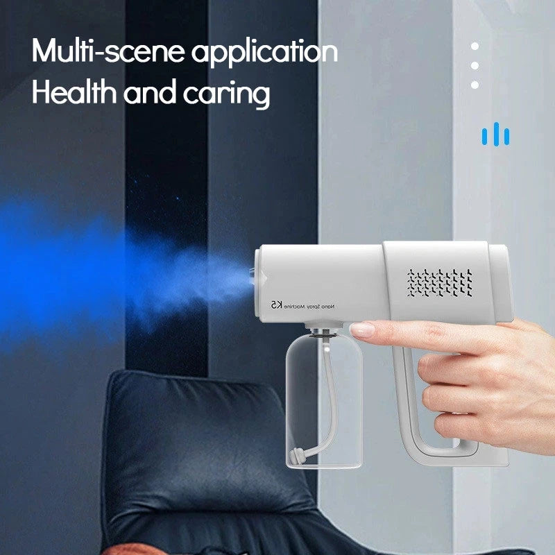 Portable Electric Nano Mist Sanitizing Sprayer Gun with Blue Light