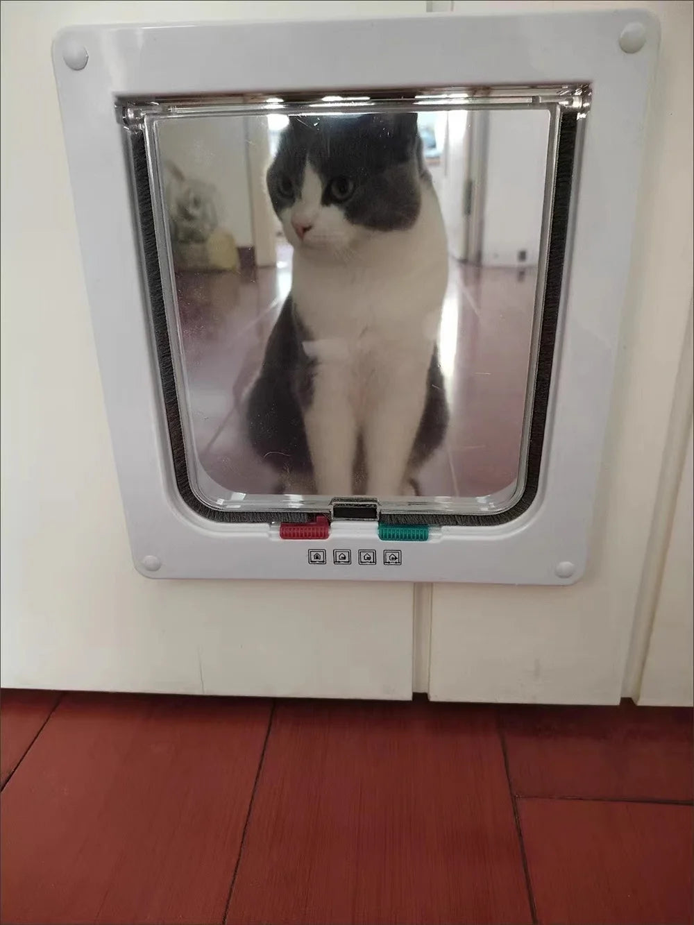 Weatherproof Pet Door Flap with 4-Way Locking Security
