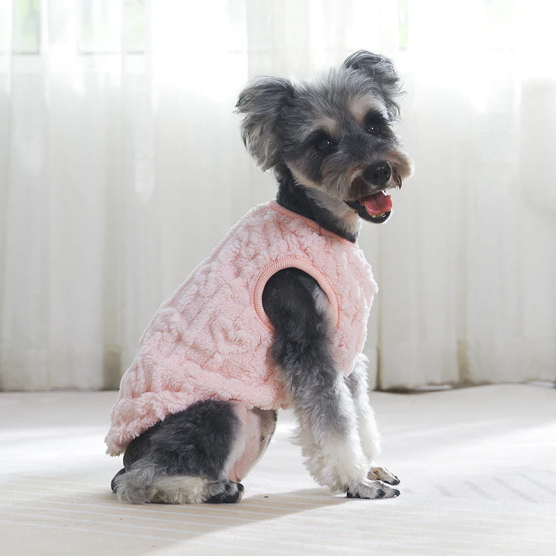 Chaleco de Felpa Suave para Perros en Invierno